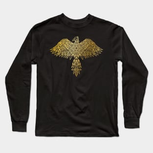Golden Phoenix Mandala Long Sleeve T-Shirt